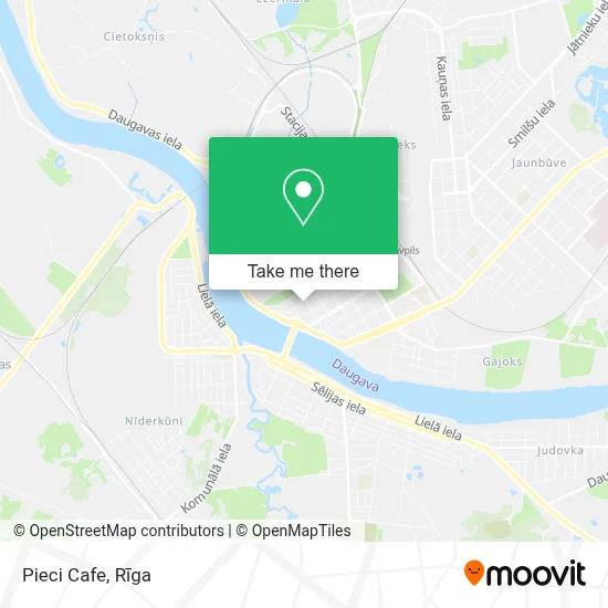 Pieci Cafe map