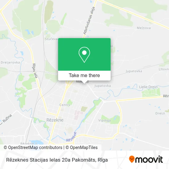 Rēzeknes Stacijas Ielas 20a Pakomāts map