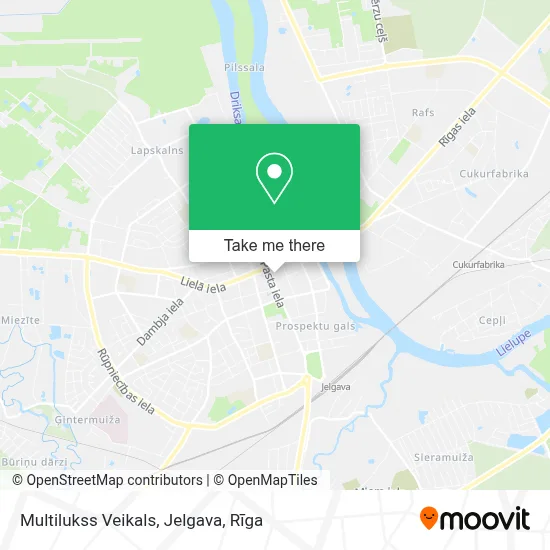 Multilukss Veikals, Jelgava map