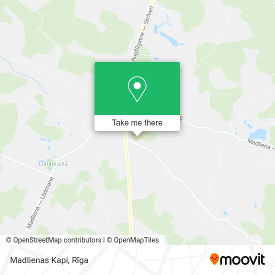 Madlienas Kapi map