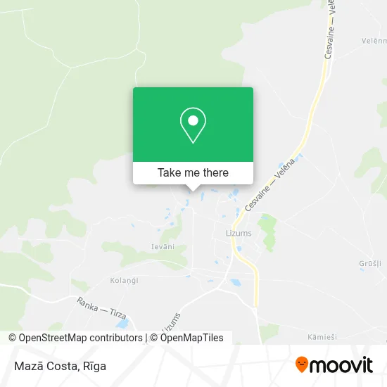 Mazā Costa map