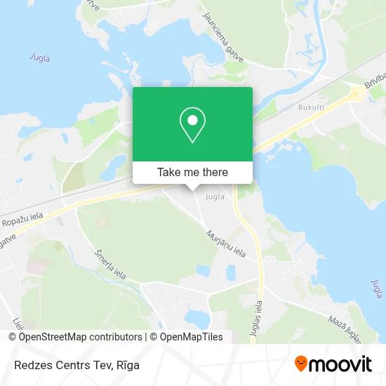 Redzes Centrs Tev map