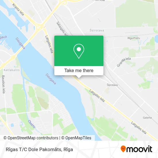 Rīgas T/C Dole Pakomāts map