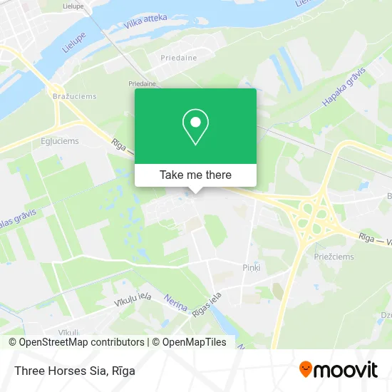 Three Horses Sia map