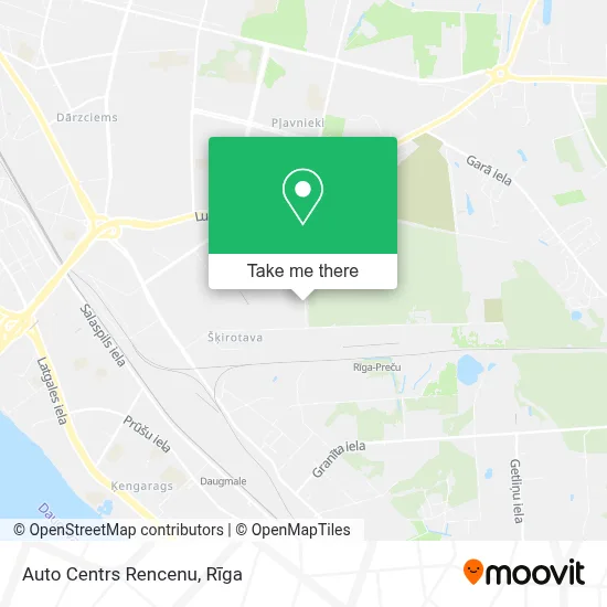 Auto Centrs Rencenu map