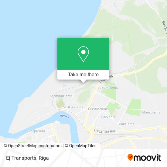 Ej Transports map