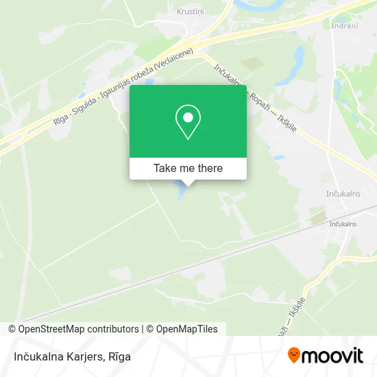 Inčukalna Karjers map