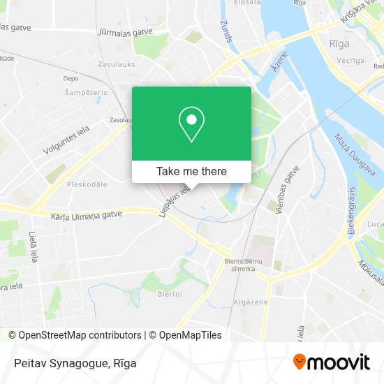 Peitav Synagogue map