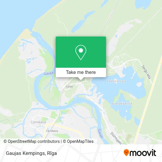 Gaujas Kempings map
