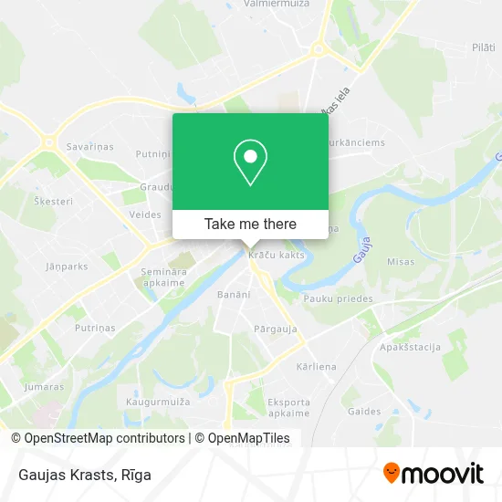 Gaujas Krasts map