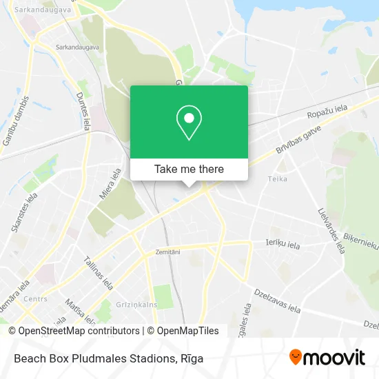 Beach Box Pludmales Stadions map