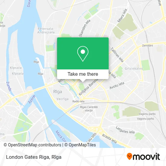 London Gates Riga map