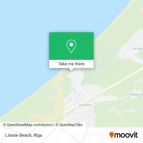 Lilaste Beach map