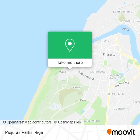 Piejūras Parks map