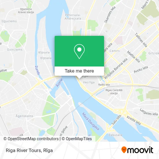 Riga River Tours map