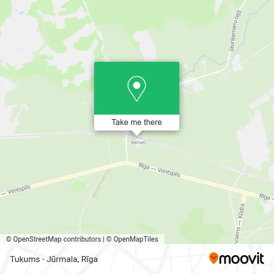 Tukums - Jūrmala map