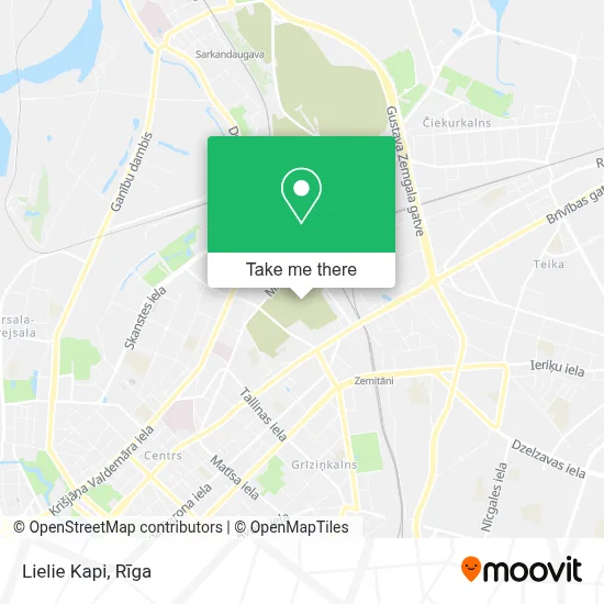Lielie Kapi map