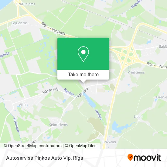 Autoserviss Piņķos Auto Vip map