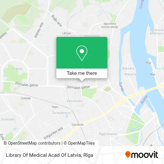 Library Of Medical Acad Of Latvia map