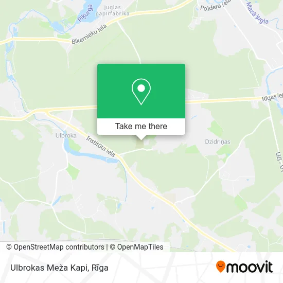 Ulbrokas Meža Kapi map