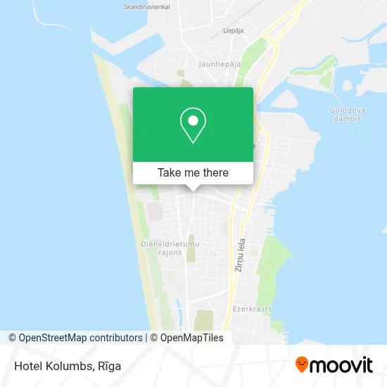 Hotel Kolumbs map