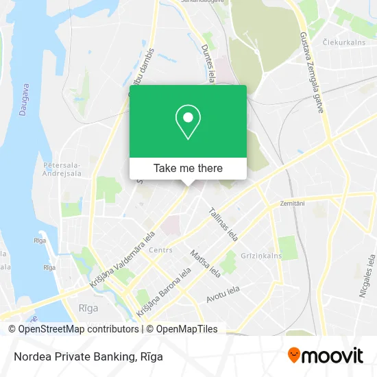 Nordea Private Banking map