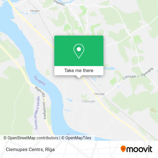 Ciemupes Centrs map