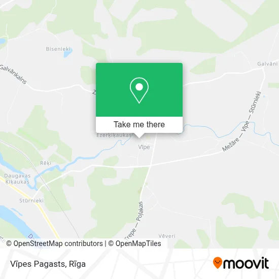 Vīpes Pagasts map