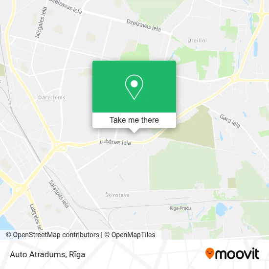 Auto Atradums map