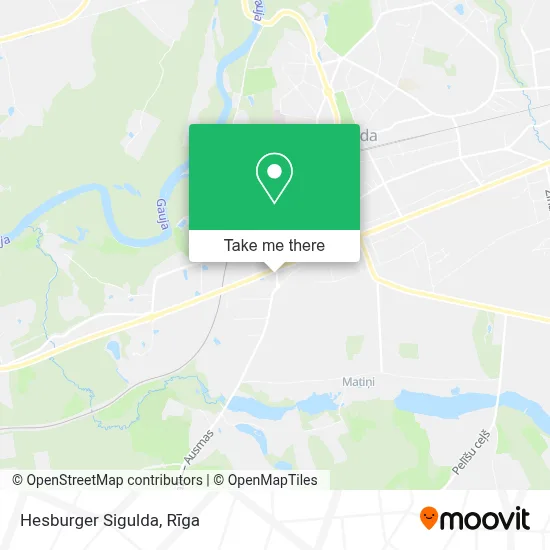 Hesburger Sigulda map
