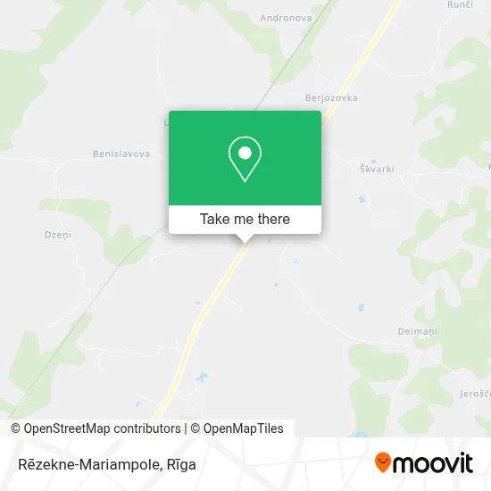 Rēzekne-Mariampole map
