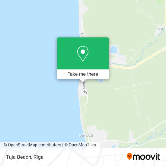 Tuja Beach map