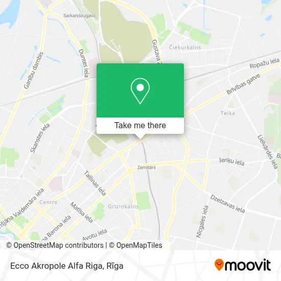 Ecco Akropole Alfa Riga map
