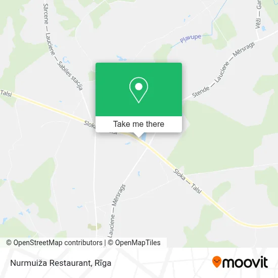 Nurmuiža Restaurant map