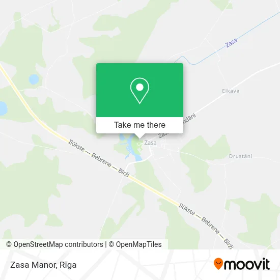 Zasa Manor map