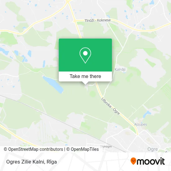 Ogres Zilie Kalni map