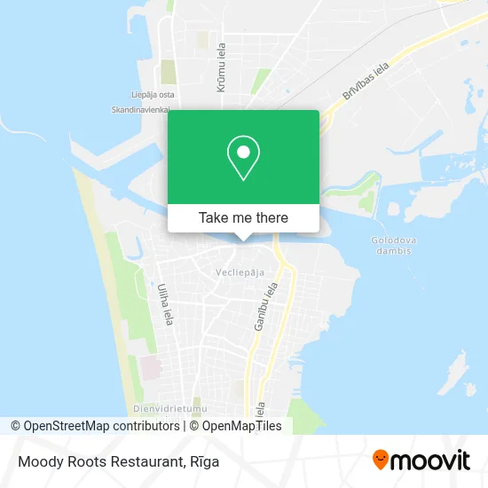 Moody Roots Restaurant map