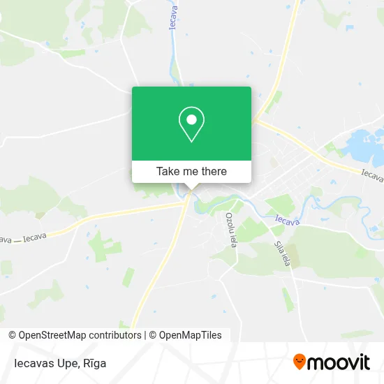 Iecavas Upe map