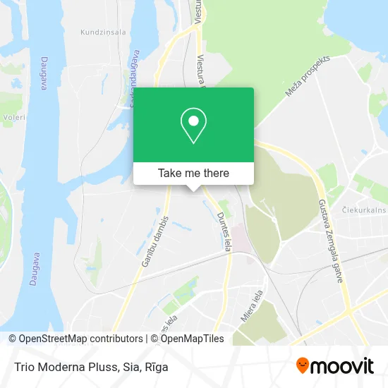 Trio Moderna Pluss, Sia map