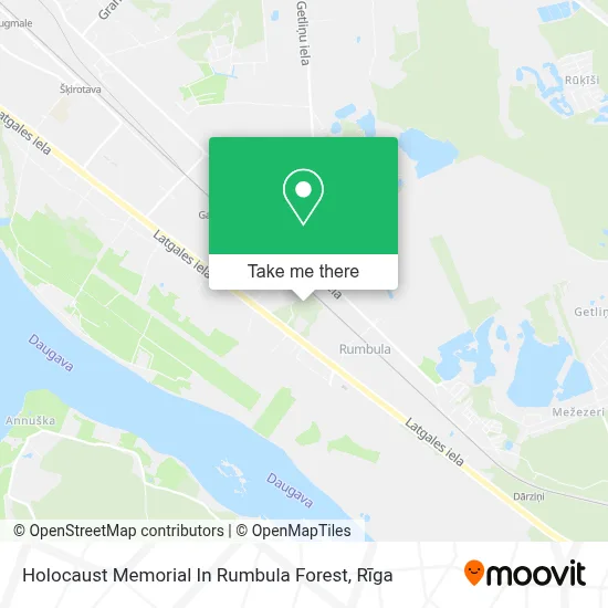 Holocaust Memorial In Rumbula Forest map
