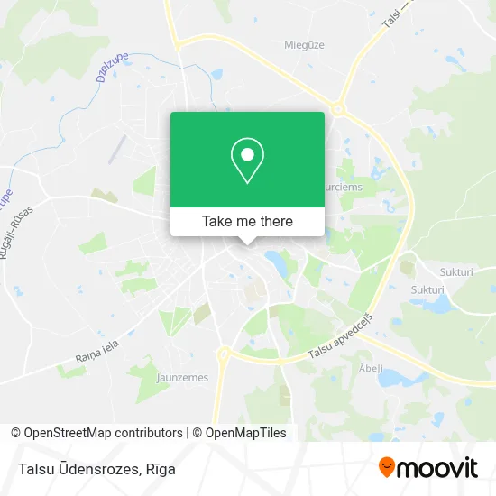 Talsu Ūdensrozes map