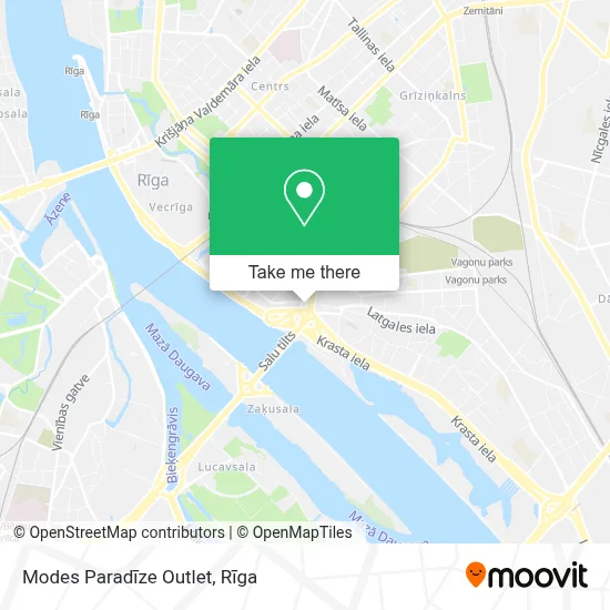 Modes Paradīze Outlet map