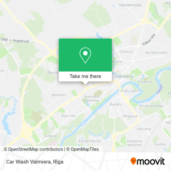 Car Wash Valmiera map