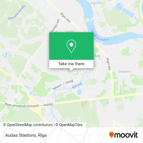 Audas Stadions map