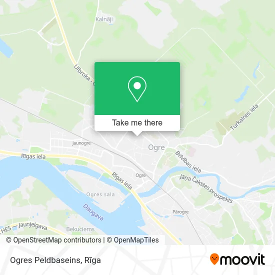 Ogres Peldbaseins map
