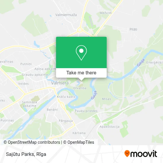 Sajūtu Parks map