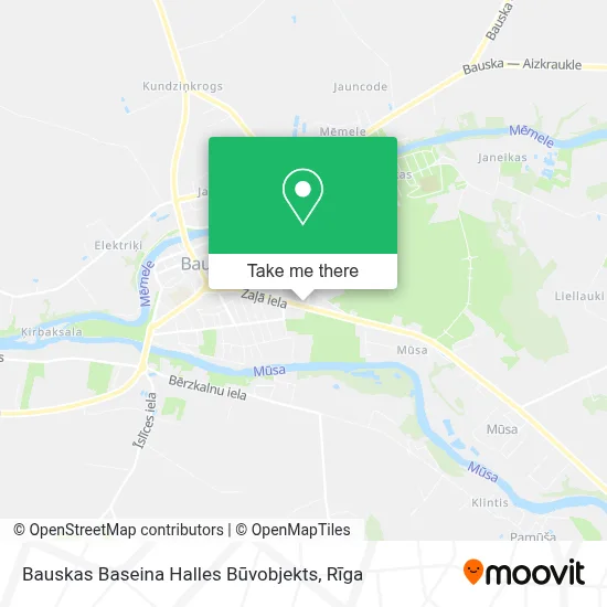 Bauskas Baseina Halles Būvobjekts map