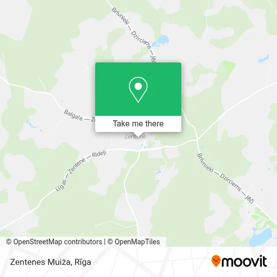 Zentenes Muiža map