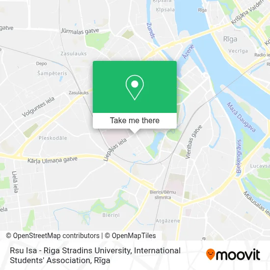 Rsu Isa - Riga Stradins University, International Students' Association map