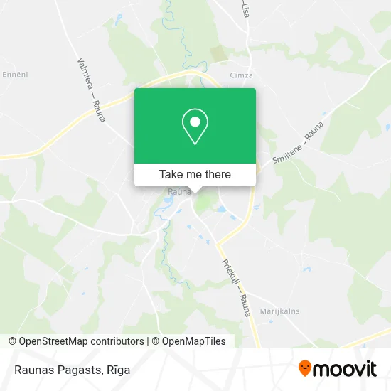 Raunas Pagasts map